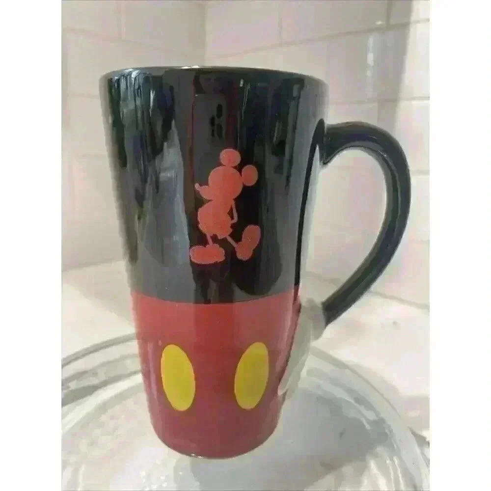 Disney Parks Mickey Mouse Tall Ceramic Latte Mug with Arm & Glove Handle